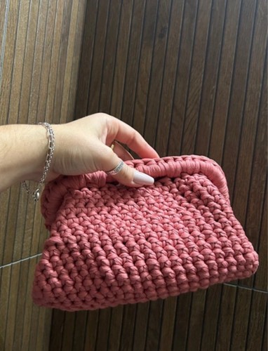 Borsa clutch all uncinetto - borsa, all'uncinetto