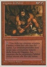 Carta MTG-Gigante di Pietra-Foreign White Bordered-N.147-ITA-Good-