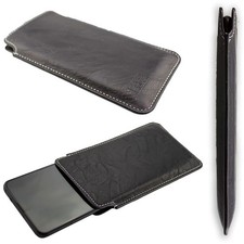 caseroxx Business-Line Etui für Samsung Galaxy A30s in schwarz aus Kunstleder