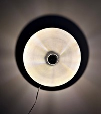 LAMPADA DA MURO O SOFFITTO A DISCO IN ALLUMINIO ANNI '70 TIPO ARTELUCE STILNOVO