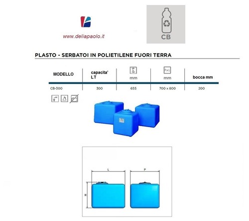 Serbatoio cisterna cubo elbi - serbatoio,