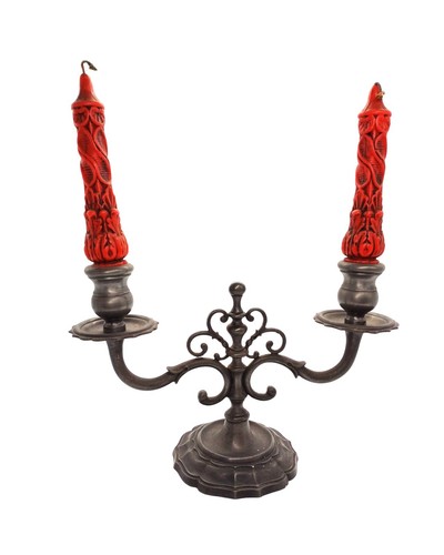Candelabro peltro meta xx - in,