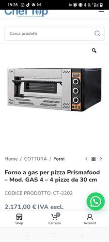 Forno prismafood gas 4 - prismafood, a