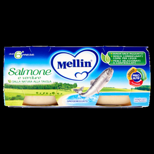 Mellin omogeneizzato salmone - omogeneizzato,