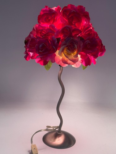 Lampada tavolo fiore rosa - lampada,