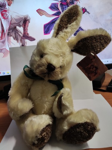 Coniglio bianco peluche - coniglio,