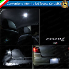 LED INTERNI + TARGA TOYOTA YARIS MK1 CONVERSIONE INTERNA A LED + TARGA 6000K