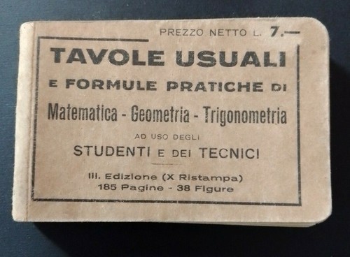 Tavole usuali formule - usuali, e