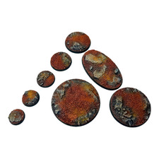Basi dipinte per miniature e figure ROCCE VULCANICHE ROSSE TERRENO scenografico personalizzato