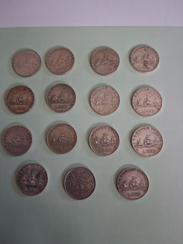 Lotto monete 500 lire - 15,