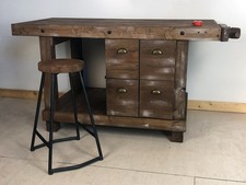 Sgabello alto H69cm BAR INDUSTRIAL By IL BAULE colore NOCE/NERO PERSONALIZZABILE