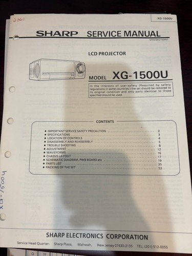 Orig sharp 1500u xg1500u - sharp, xg-1500u