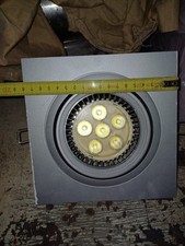 faretti led incasso cartongesso,  18 x 18 cm la colore grigio, orientabili, 18