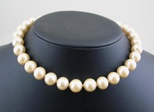 COLLANA PERLE IMITAZIONE ALTA QUALITÀ VINTAGE 42 cm PERLINE 13mm