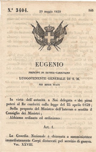 Regio decreto 1859 - regio,