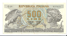 500 lire aretusa - italy, 1970