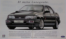Advert Pubblicità 1990 FORD SIERRA COSWORTH 4x4