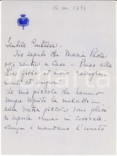 1935 ROMA Lettera Iolanda