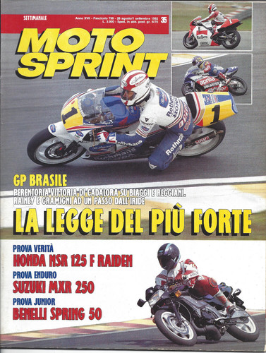 Moto sprint agosto - moto, n.