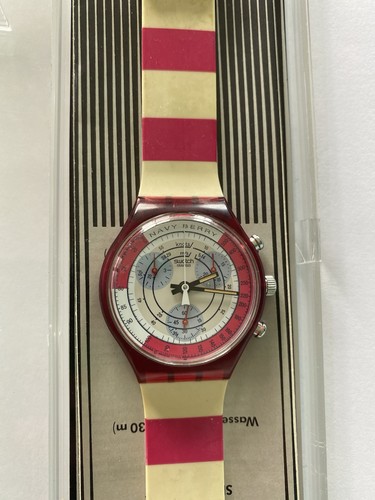 Swatch chrono navy berry - chrono, berry"