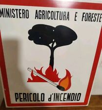 Targa tabella Metallo Pericolo d'incendio