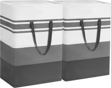 2 Pezzi Cesto Portabiancheria Sporca 75L, Cestino Biancheria Sporca, Cestino Pan