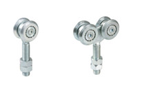 CARRELLO FISSO A 2 4 CUSCINETTI MONOROTAIA CANCELLI PORTONI SCORREVOLI 24 42 54