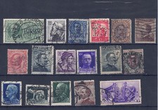 #53  Perfins area italiana 17 valori con varie sigle