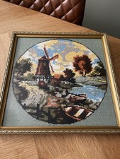 Quadro vintage all'uncinetto