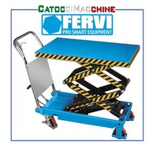 CARRELLO SOLLEVATORE CON PIATTAFORMA A DOPPIO PANTOGRAFO FERVI 0467