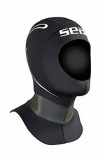 Seac Tekno Cappuccio per Muta da Subacqueo in Neoprene da 5mm con Valvola Anti B
