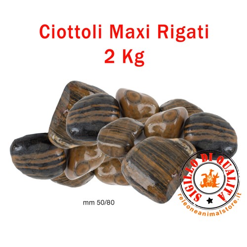 Ciottoli maxi rigati acquario - ciottoli,
