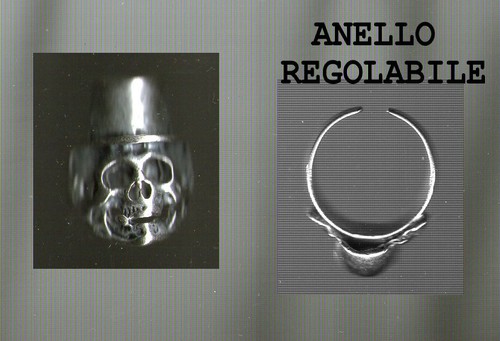 Anello teschio skull - teschio,