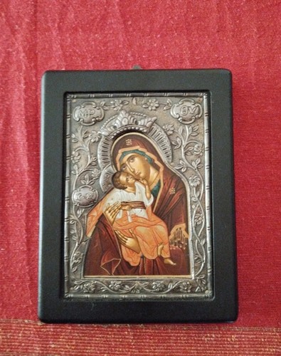 Icona argento madonna con - in,