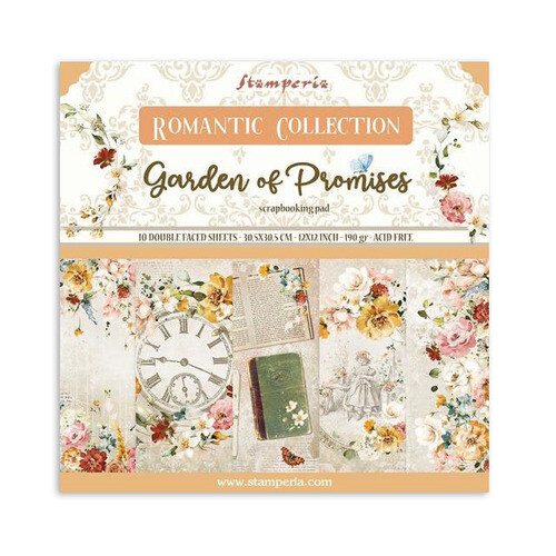 Blocco 10fg carte scrap - , garden