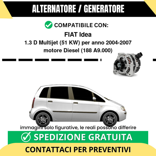 Alternatore fiat idea d - 1.3,