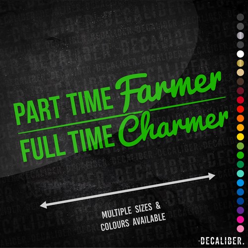 Adesivo part time farmer - time,