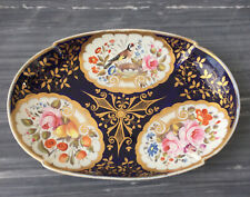 John Rose Coalport piatto a lobi cardellino di Nest frutta e fiori dipinto C.1820