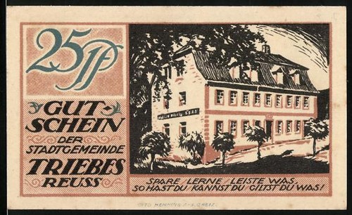 Notgeld triebes 1921 25 - notgeld,