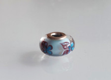 Charm Pandora Murrina Azzurra Con Fiori