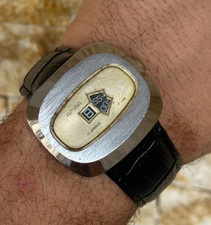 Orologio Amida Vintage Anni 60 Quadrato Digitale Jump Hour Space Age 40mm...