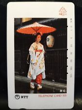 SCHEDA CARTA TELEFONICA GIAPPONE NTT 1989 GEISHA COLLEZIONE RARA COSTUME  STORIA