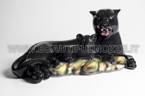 Leopardo sasso con cucciolo - leopardo,