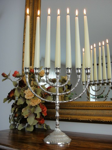 Candelabro menora argento - candelabro,
