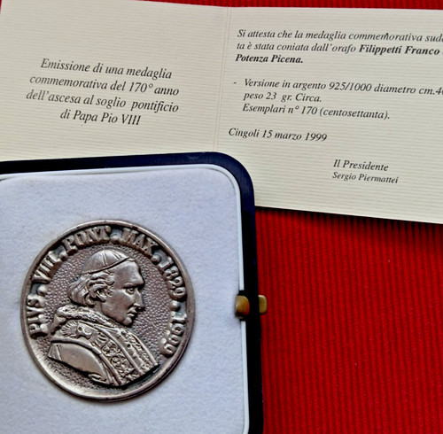 Medaglia argento papa - pio, viii