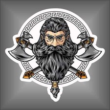 adesivo  vichingo con macete