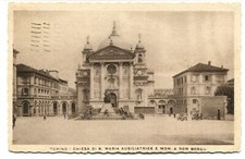 1942 Torino Chiesa S. Maria Ausiliat. Mon. Don Bosco auto Agira Enna FP BN VG AN