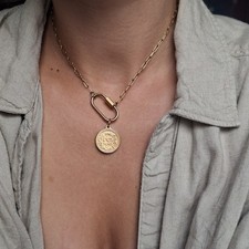 Collana moschettone per monete