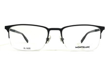 Montblanc Montatura Occhiali da Vista MB0117OZ 005 Nero Rettangolare Mezzo Cerchio 56-20-145