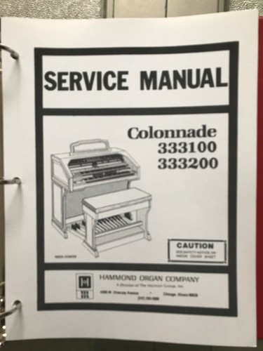 Hammond organ service manual - organ,